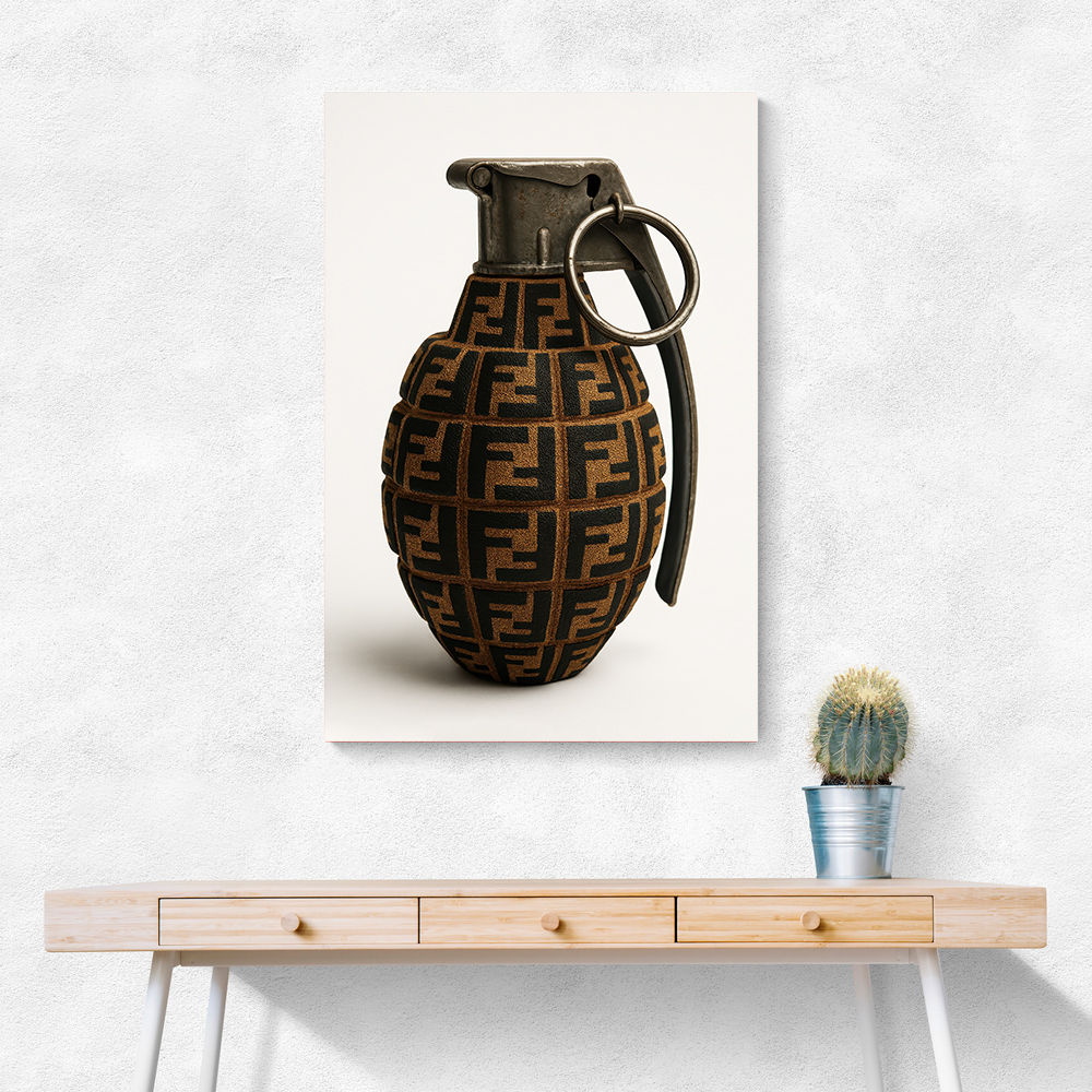Fendi Fashion Inspired Grenade Wall Art          