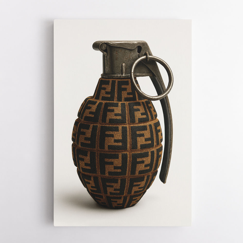 Fendi Fashion Inspired Grenade Wall Art          
