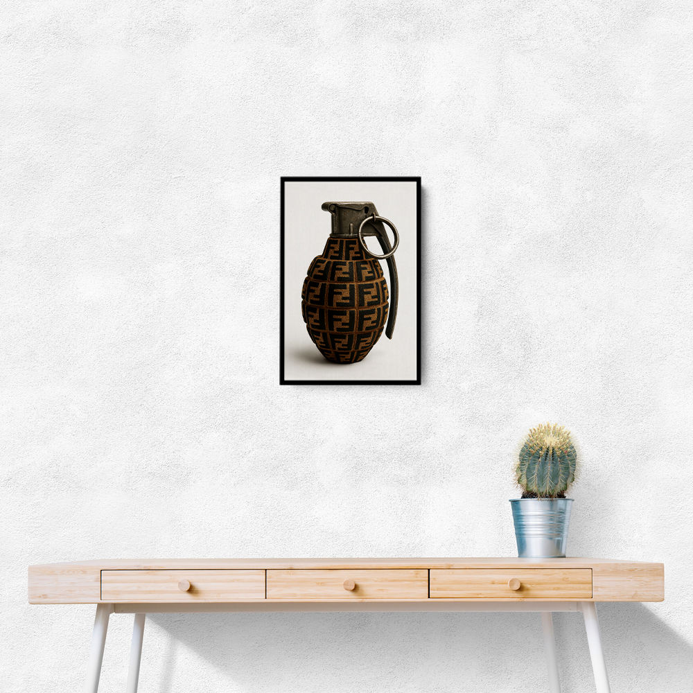 Fendi Fashion Inspired Grenade Wall Art          