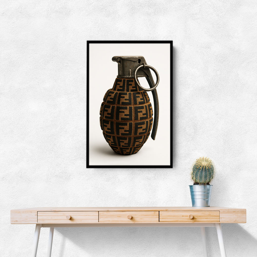 Fendi Fashion Inspired Grenade Wall Art          