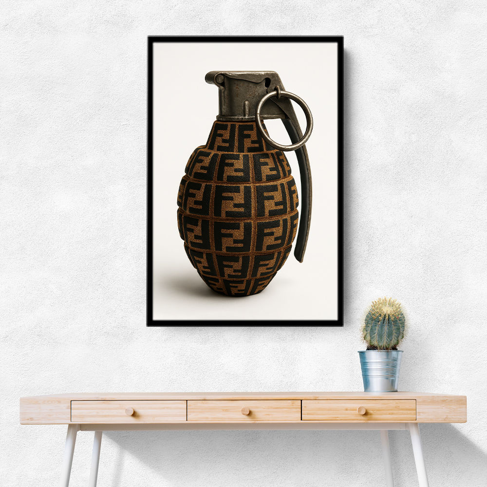 Fendi Fashion Inspired Grenade Wall Art          