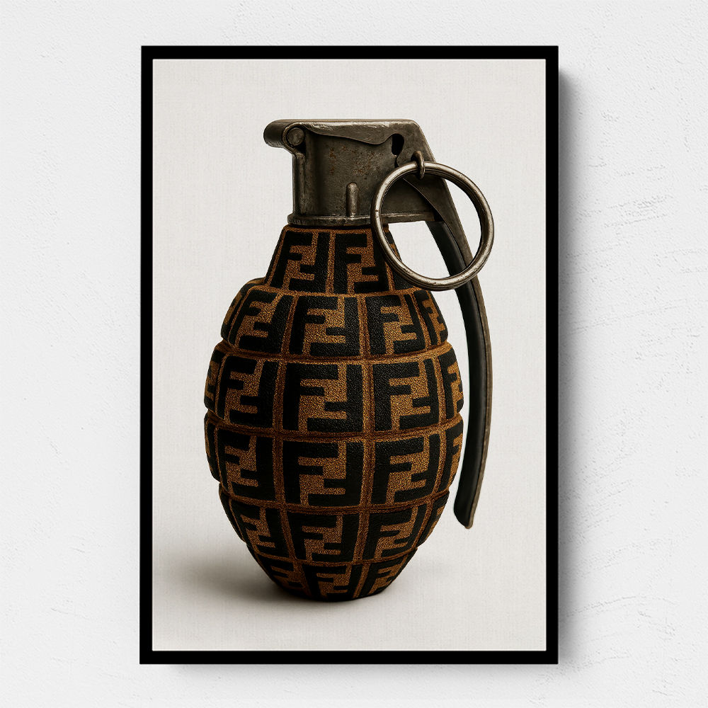 Fendi Fashion Inspired Grenade Wall Art          