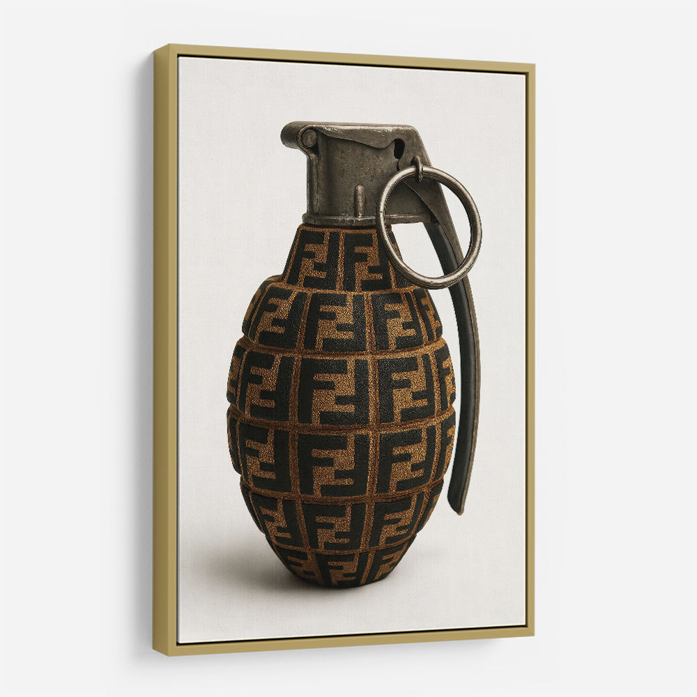 Fendi Fashion Inspired Grenade Wall Art          