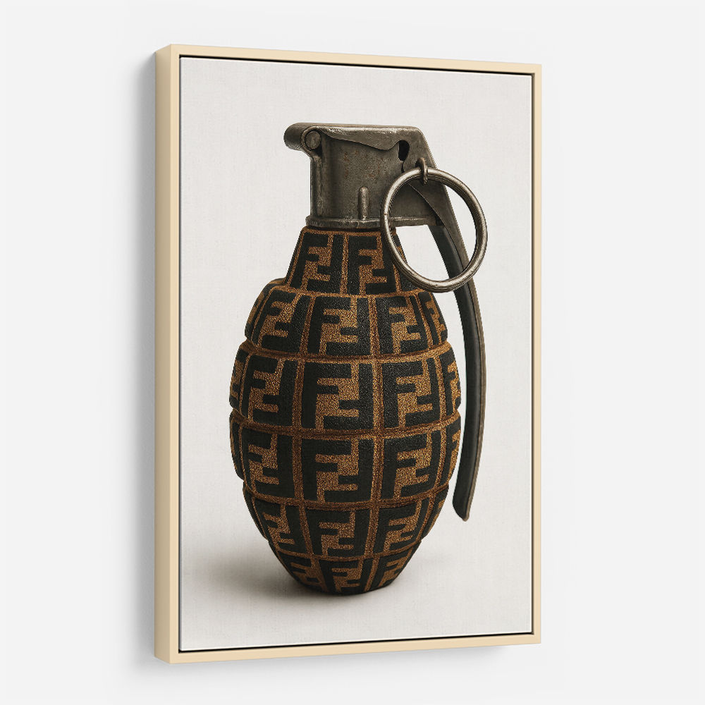 Fendi Fashion Inspired Grenade Wall Art          