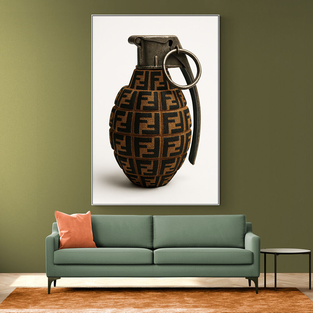 Fendi Fashion Inspired Grenade Wall Art          