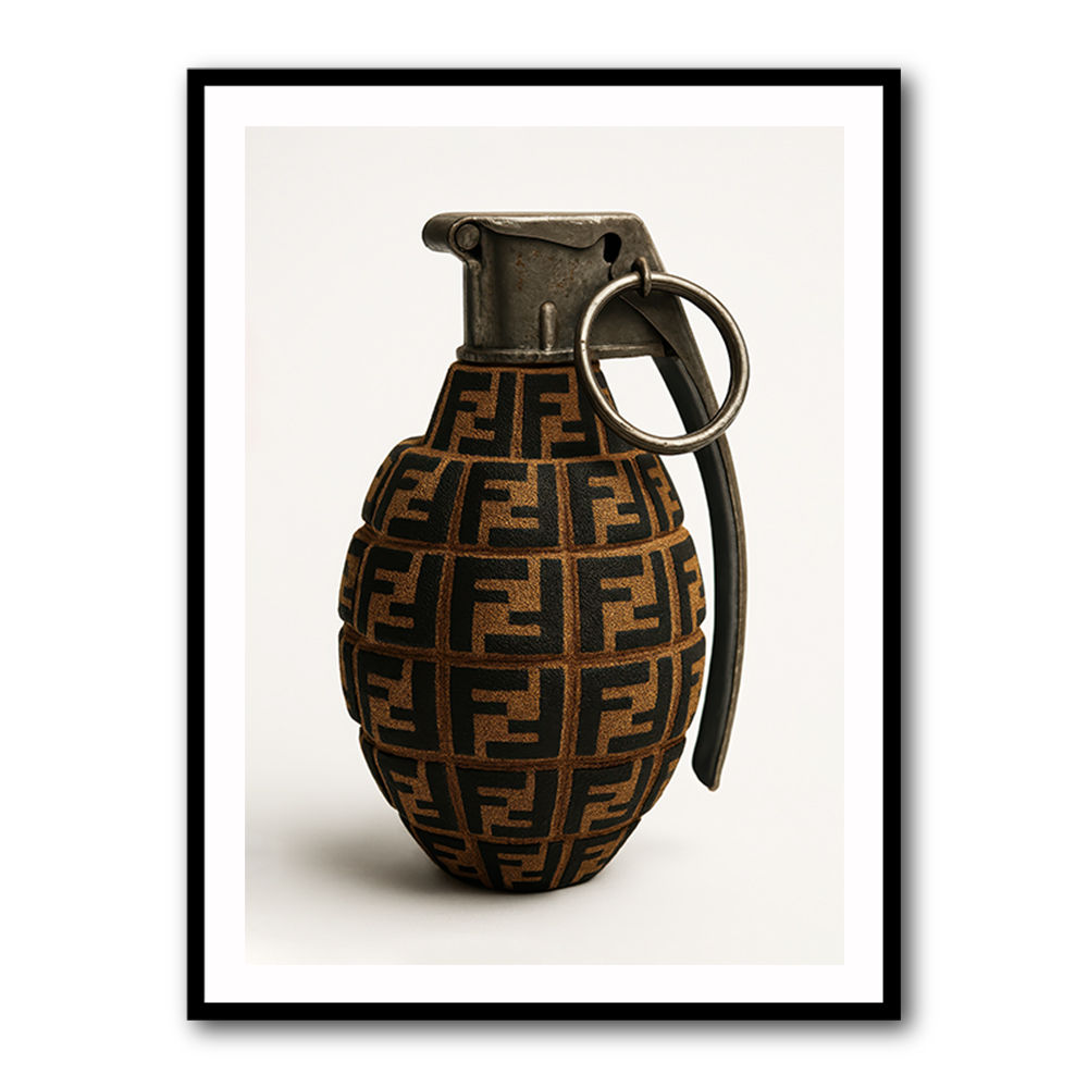 Fendi Fashion Inspired Grenade Wall Art          