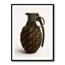 Fendi Fashion Inspired Grenade Wall Art          