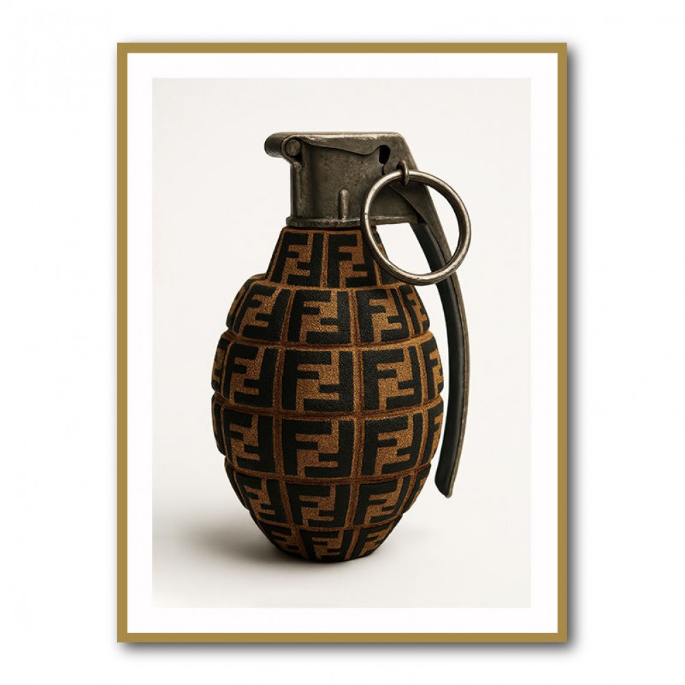 Fendi Fashion Inspired Grenade Wall Art          