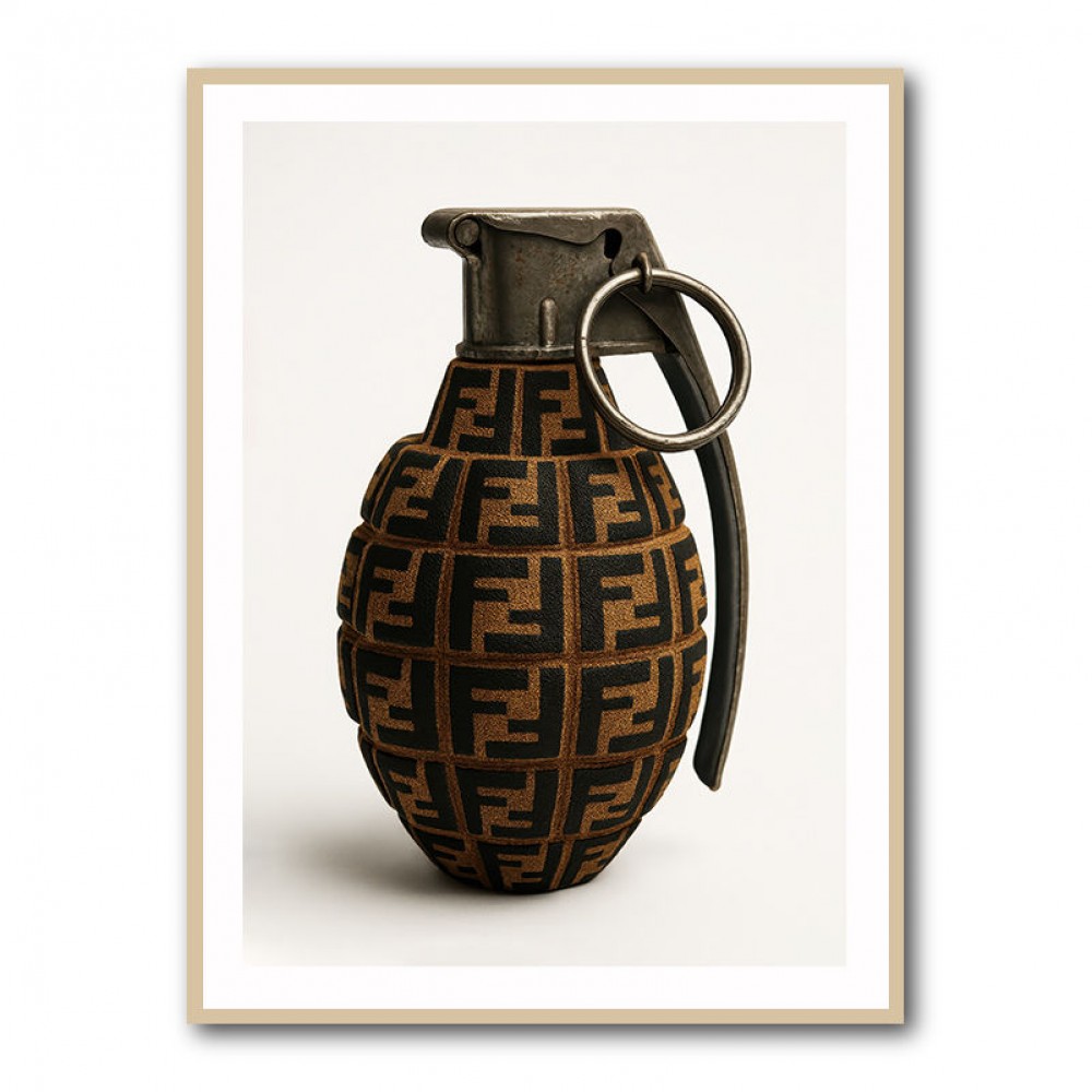 Fendi Fashion Inspired Grenade Wall Art          