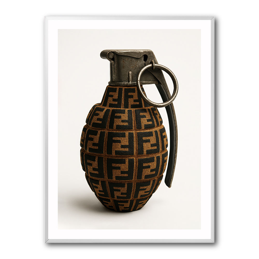 Fendi Fashion Inspired Grenade Wall Art          