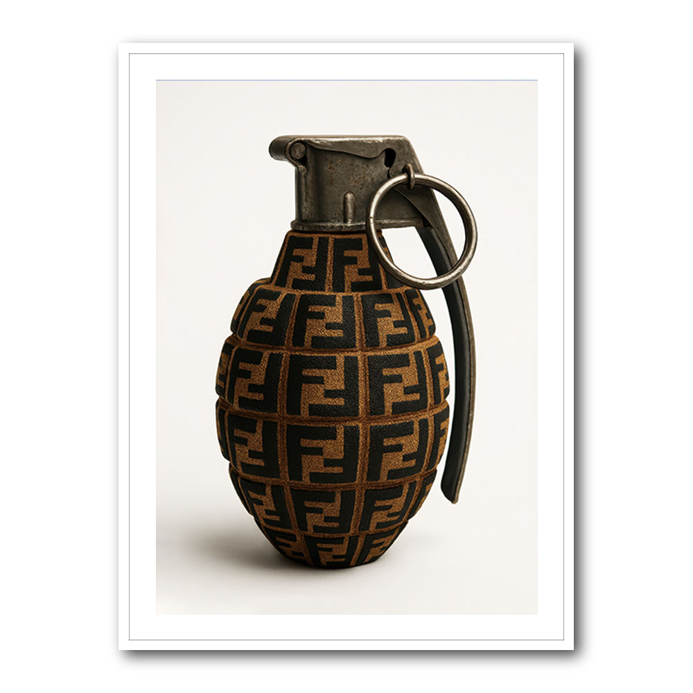 Fendi Fashion Inspired Grenade Wall Art          
