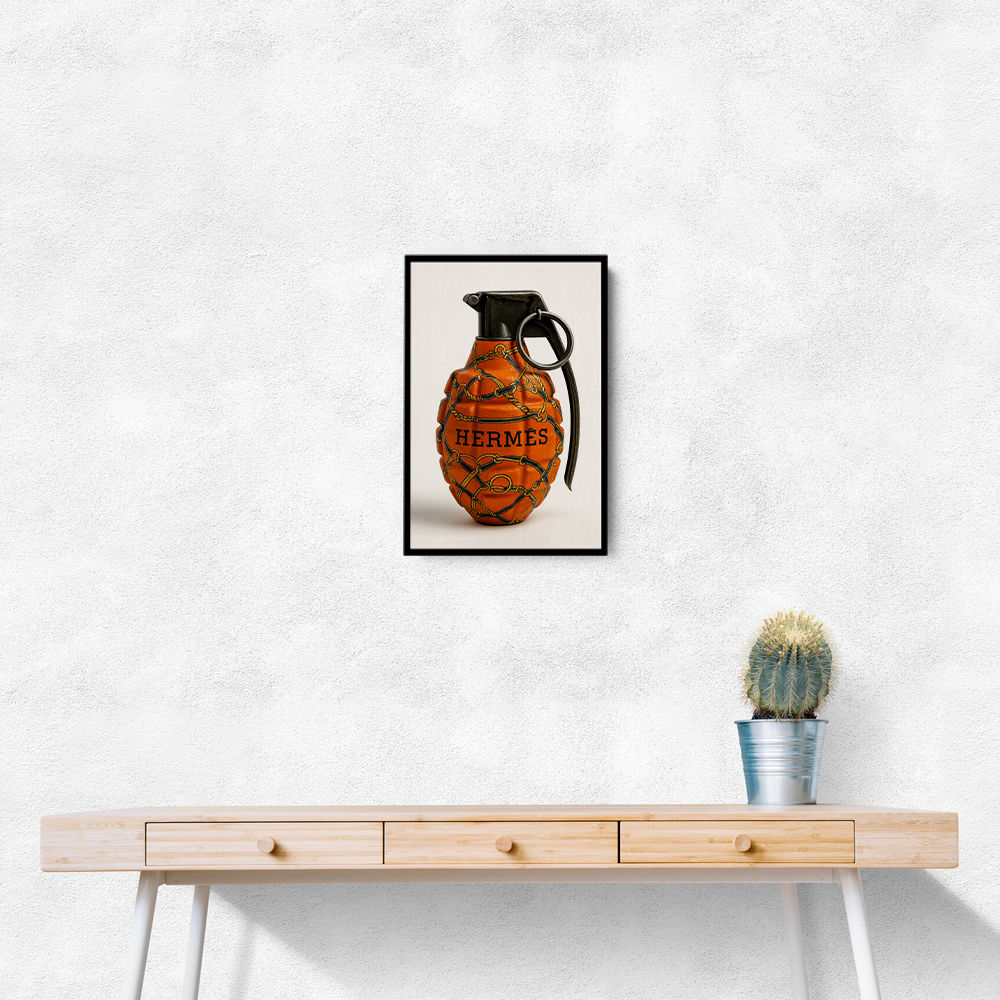 Hermes Fashion Inspired Grenade Wall Art Hermes Fashion Inspired Grenade Wall Art