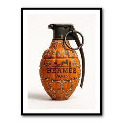 Hermes Fashion Inspired Grenade 2 Wall Art       