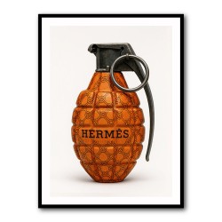 Hermes Fashion Inspired Grenade 3 Wall Art       