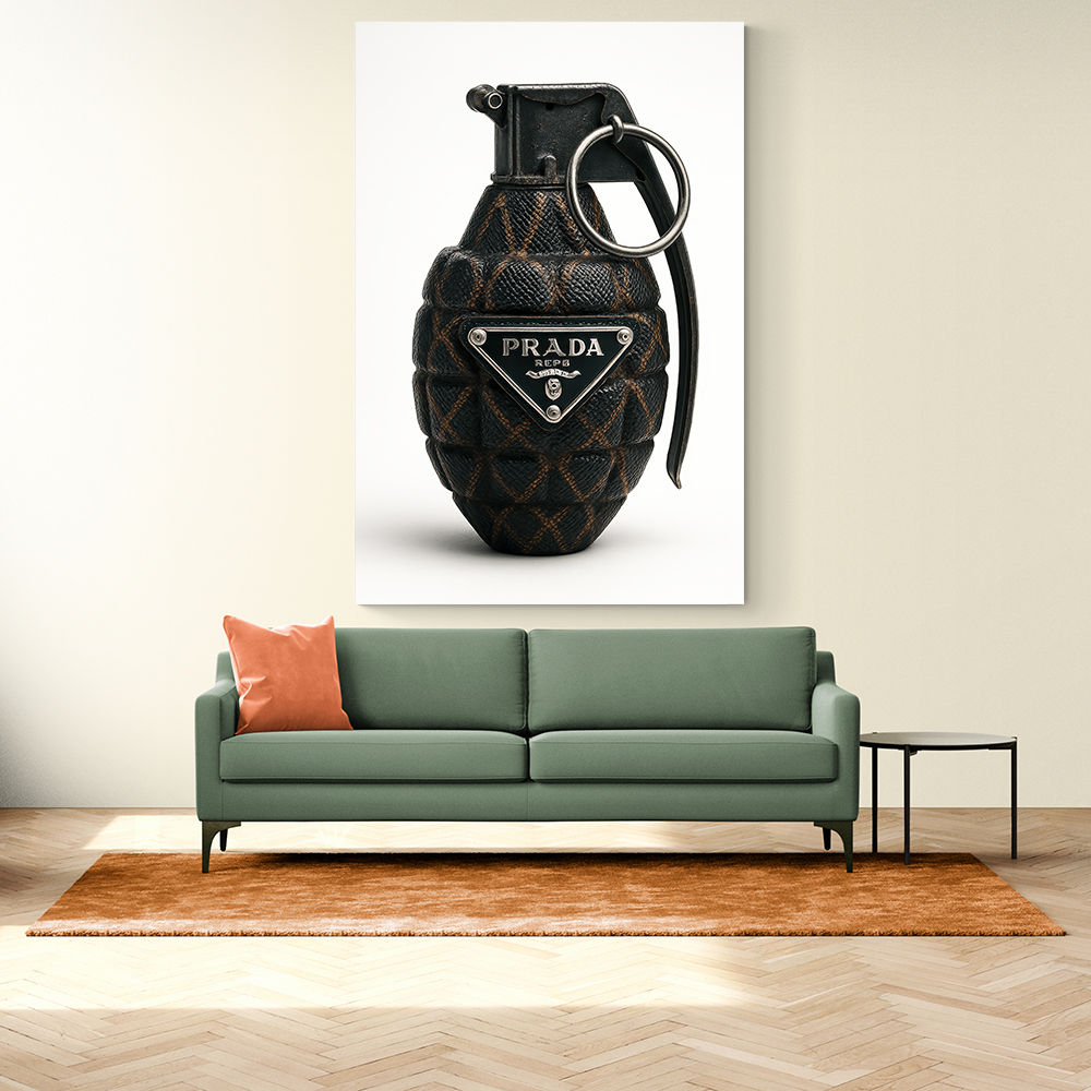 Prada Fashion Inspired Grenade Wall Art Prada Fashion Inspired Grenade Wall Art