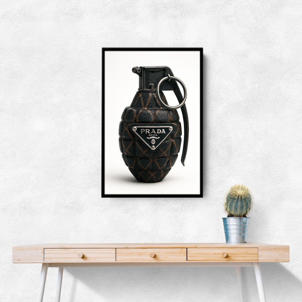 Prada Fashion Inspired Grenade Wall Art Prada Fashion Inspired Grenade Wall Art