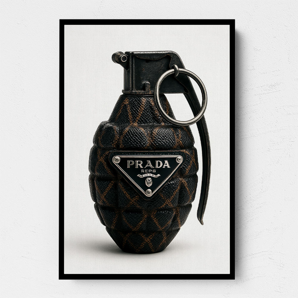 Prada Fashion Inspired Grenade Wall Art Prada Fashion Inspired Grenade Wall Art