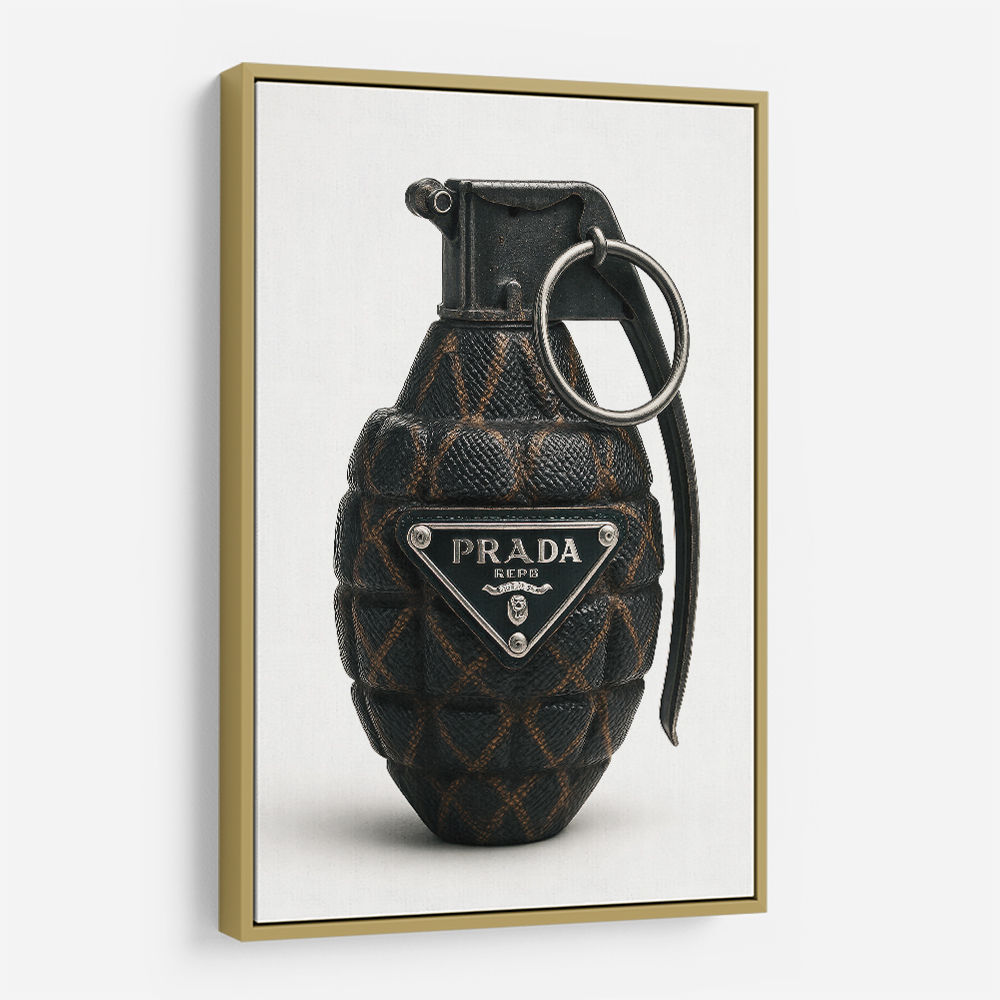 Prada Fashion Inspired Grenade Wall Art Prada Fashion Inspired Grenade Wall Art