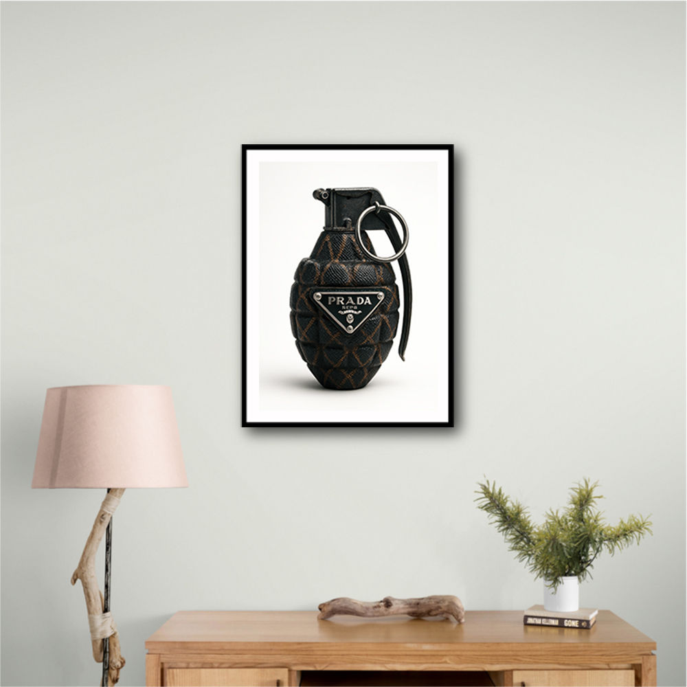 Prada Fashion Inspired Grenade Wall Art Prada Fashion Inspired Grenade Wall Art