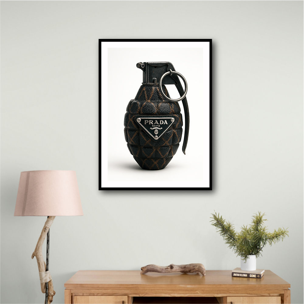 Prada Fashion Inspired Grenade Wall Art Prada Fashion Inspired Grenade Wall Art