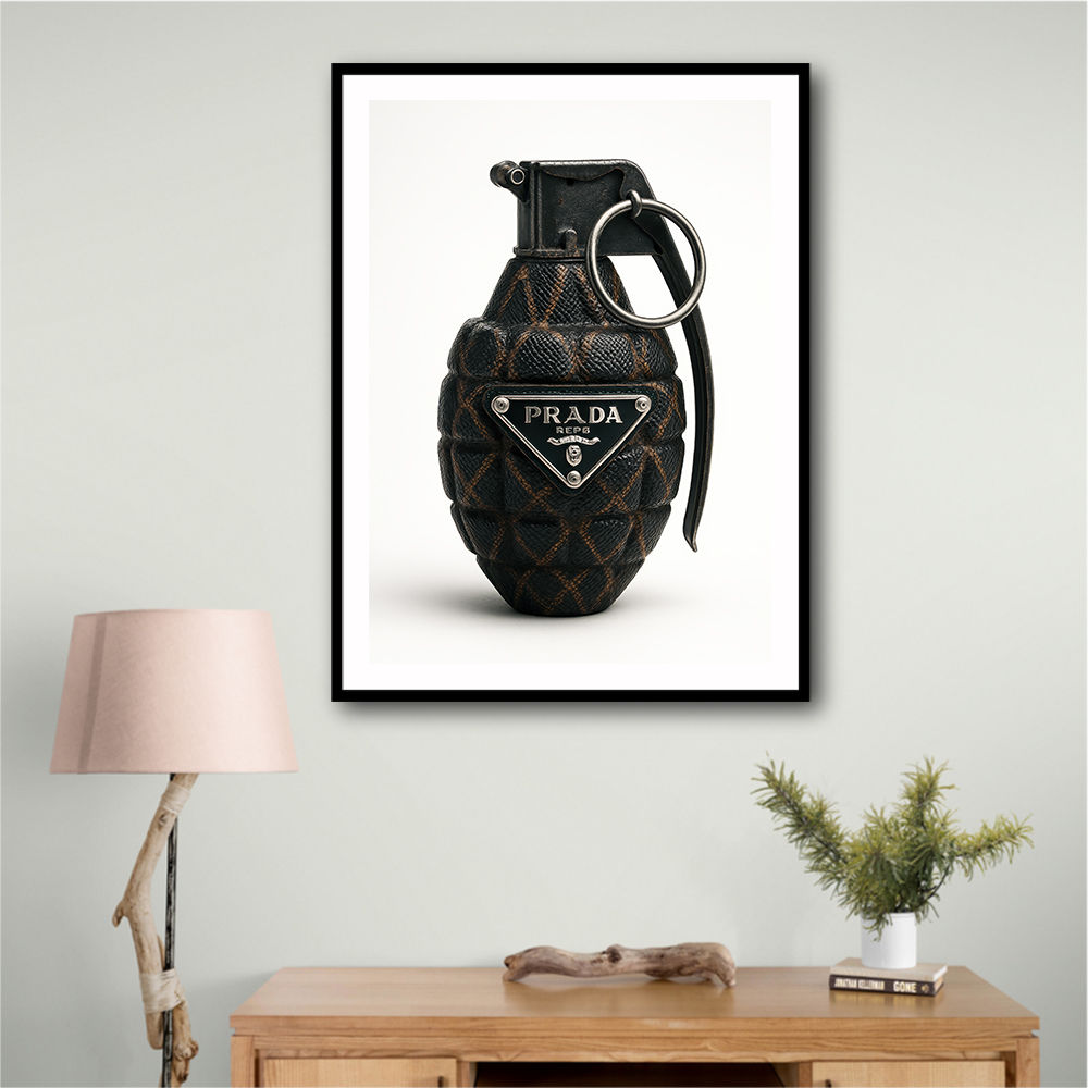 Prada Fashion Inspired Grenade Wall Art Prada Fashion Inspired Grenade Wall Art