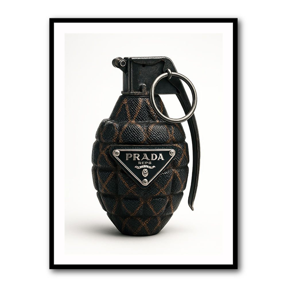 Prada Fashion Inspired Grenade Wall Art Prada Fashion Inspired Grenade Wall Art