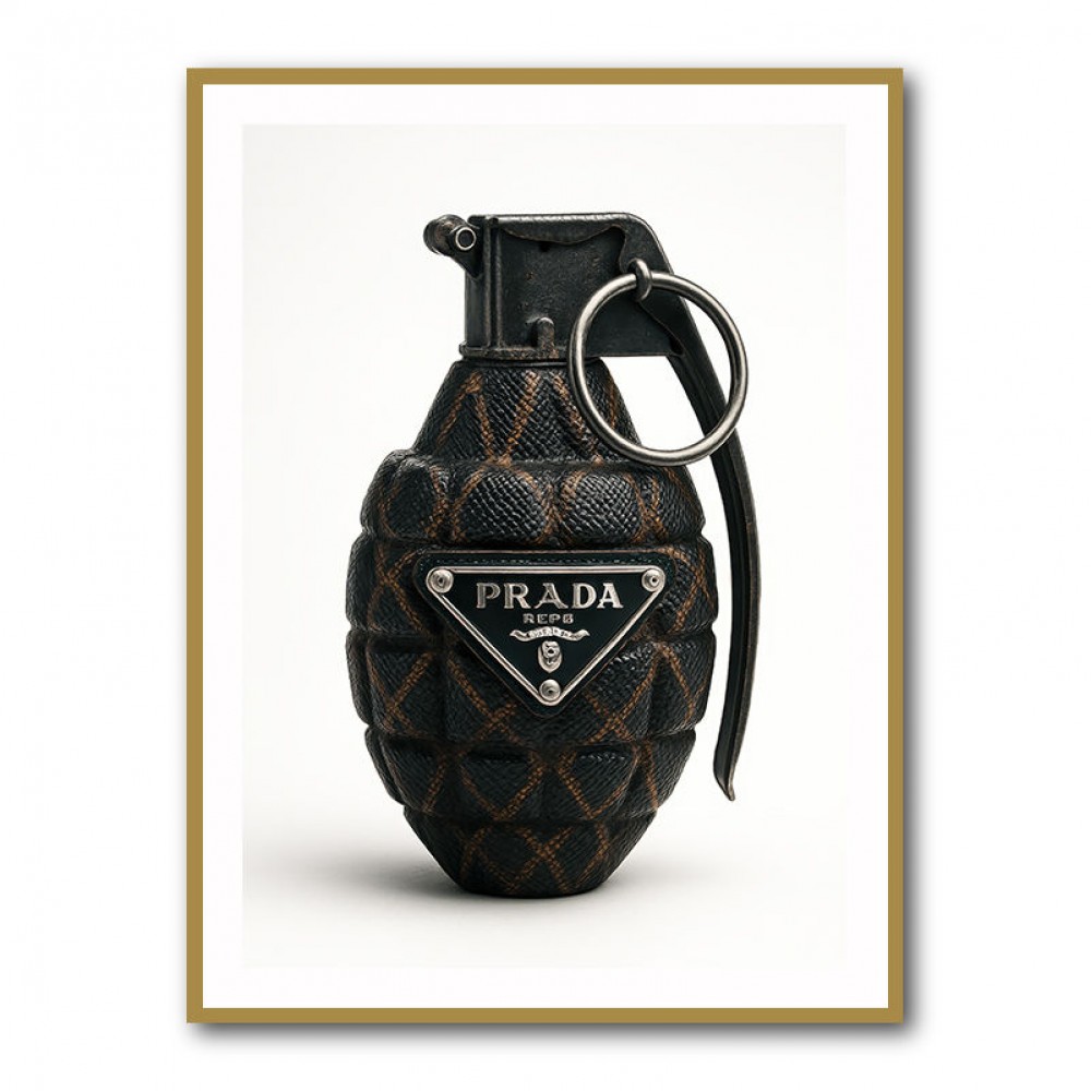 Prada Fashion Inspired Grenade Wall Art Prada Fashion Inspired Grenade Wall Art