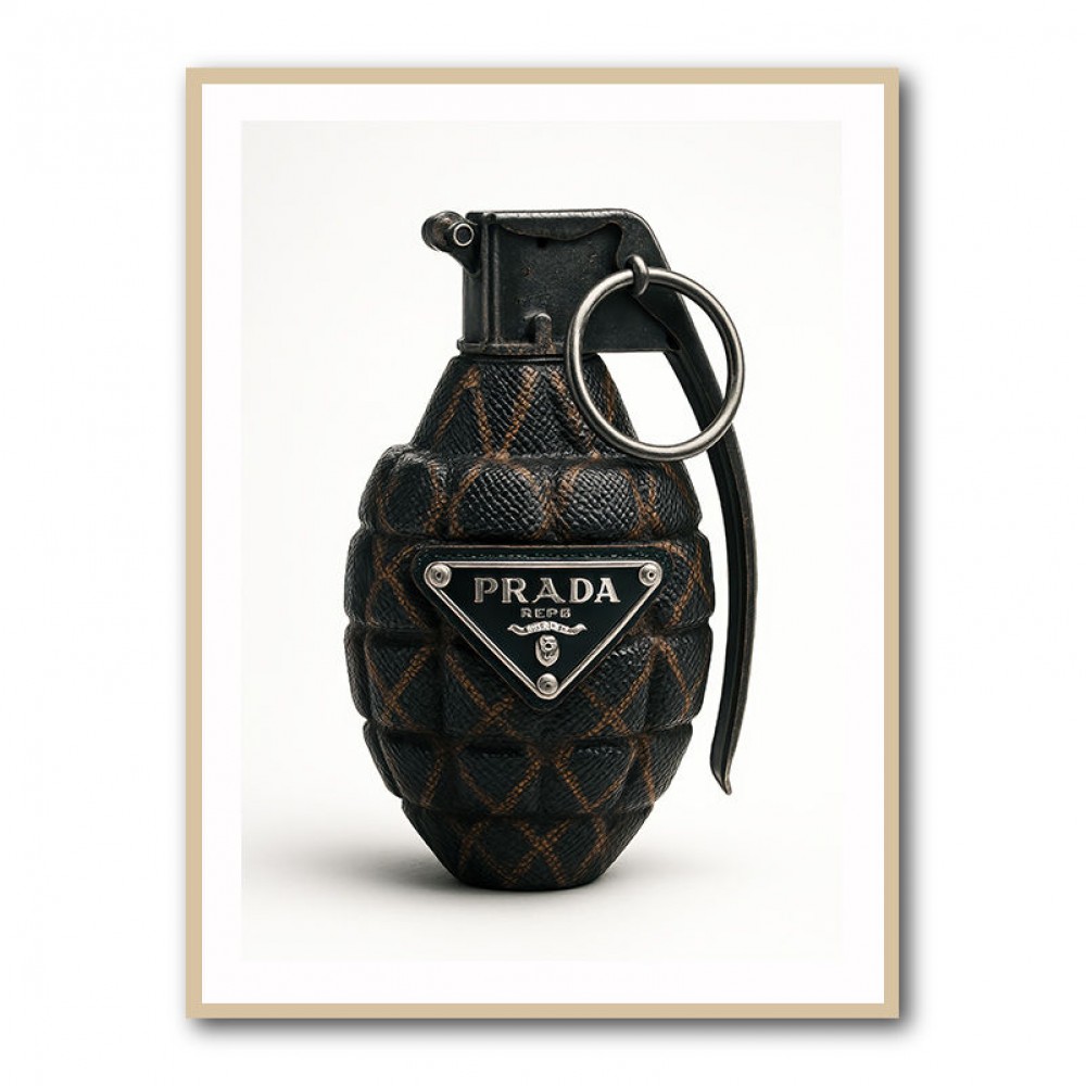 Prada Fashion Inspired Grenade Wall Art Prada Fashion Inspired Grenade Wall Art