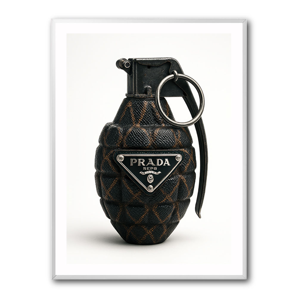 Prada Fashion Inspired Grenade Wall Art Prada Fashion Inspired Grenade Wall Art