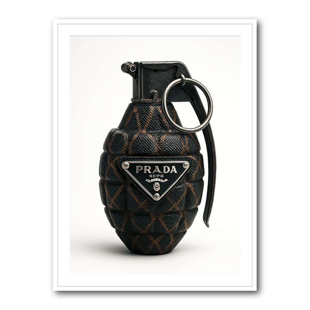 Prada Fashion Inspired Grenade Wall Art Prada Fashion Inspired Grenade Wall Art