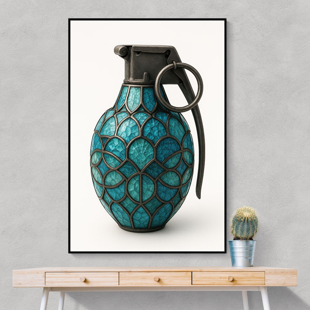 Tiffany Style Grenade 1 Wall Art Tiffany Style Grenade 1 Wall Art