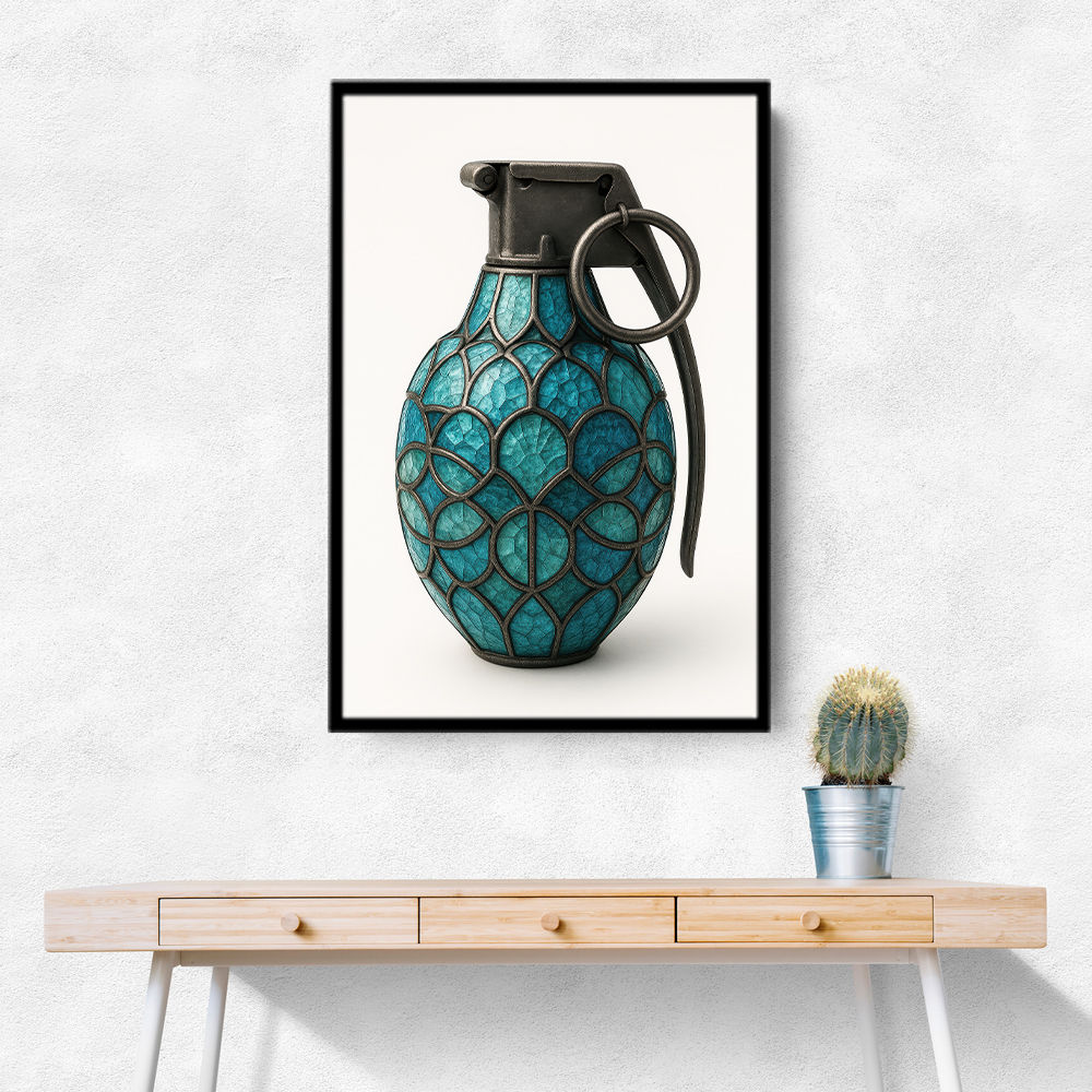 Tiffany Style Grenade 1 Wall Art Tiffany Style Grenade 1 Wall Art