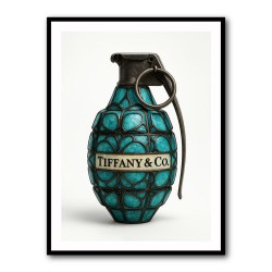 Tiffany Style Grenade Wall Art                   