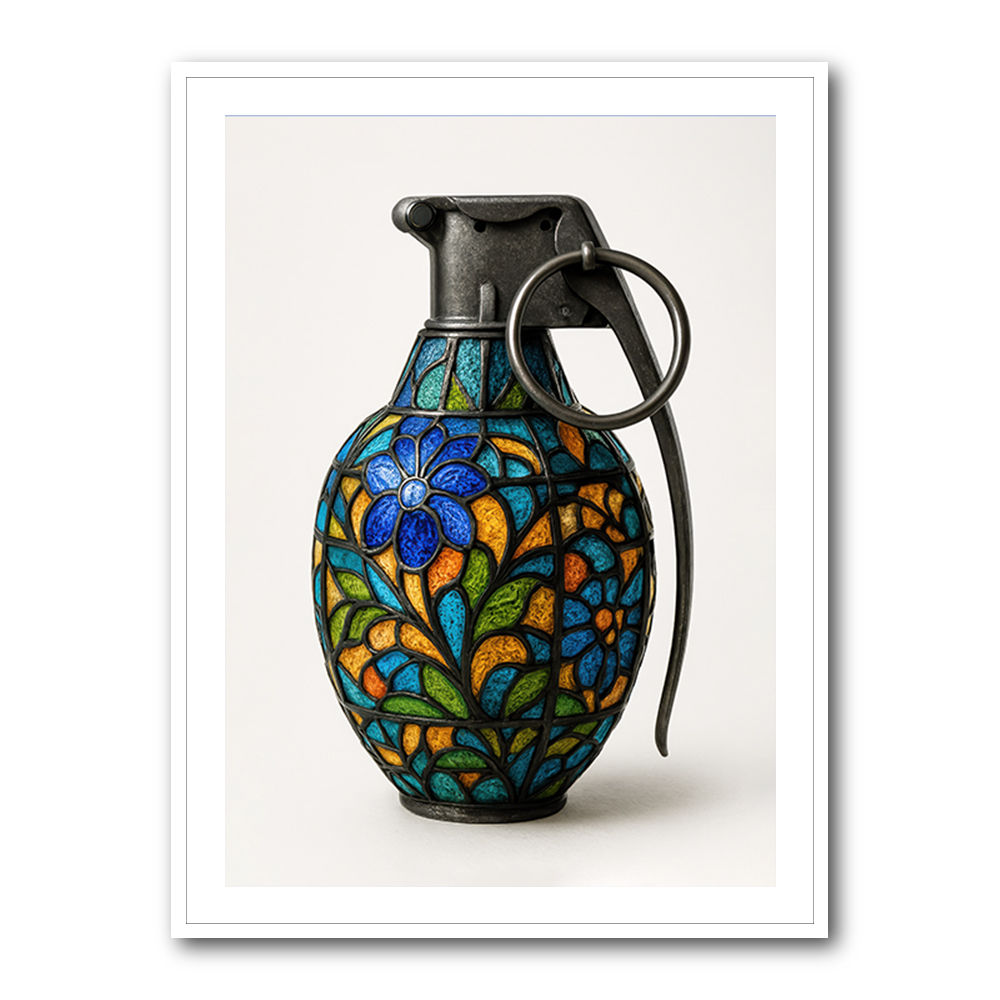 Tiffany Style Grenade 2 Wall Art Tiffany Style Grenade 2 Wall Art