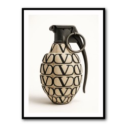 Valentino Style Hand Grenade Wall Art            