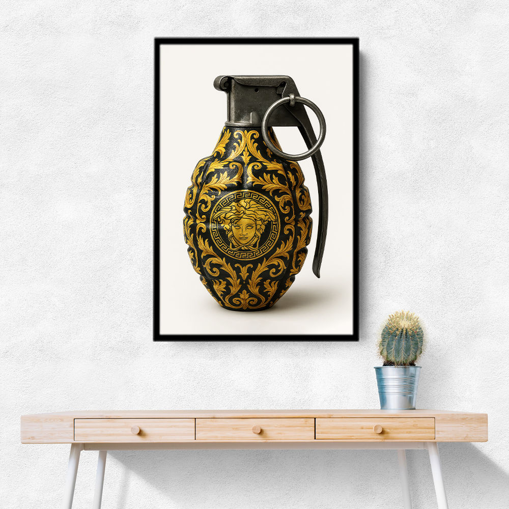 Versace Fashion Inspired Grenade 1 Wall Art Versace Fashion Inspired Grenade 1 Wall Art