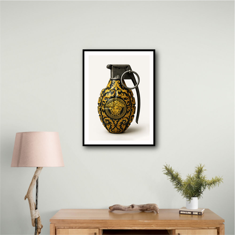 Versace Fashion Inspired Grenade 1 Wall Art Versace Fashion Inspired Grenade 1 Wall Art