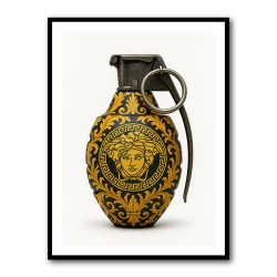 Versace Fashion Inspired Grenade Wall Art        