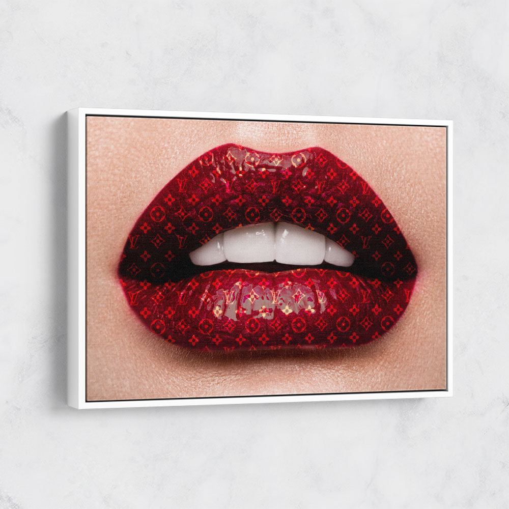 LV Red Lips Wall Art