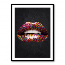 Chanel Red Lips Art Print by Martina Pavlova