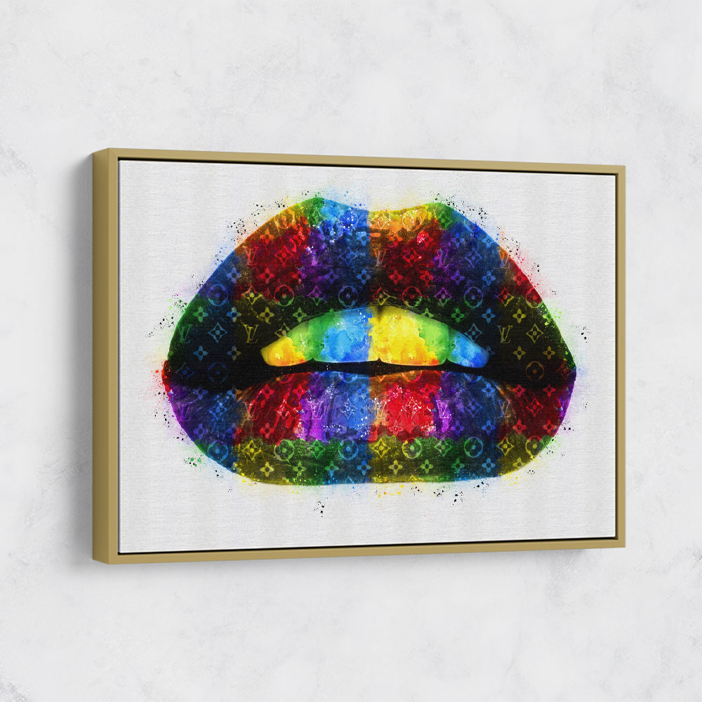 Louis Vuitton Lips 14x18 Framed Print