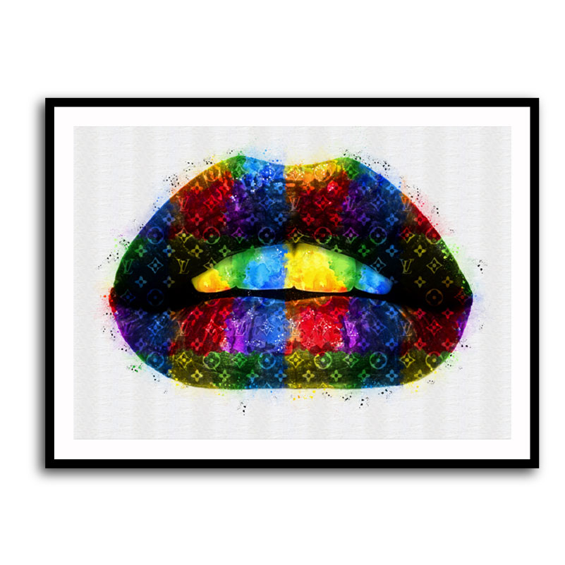 LV Colour Lips Wall Art