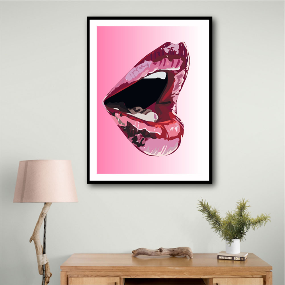 Big Mouth Lips Art Print