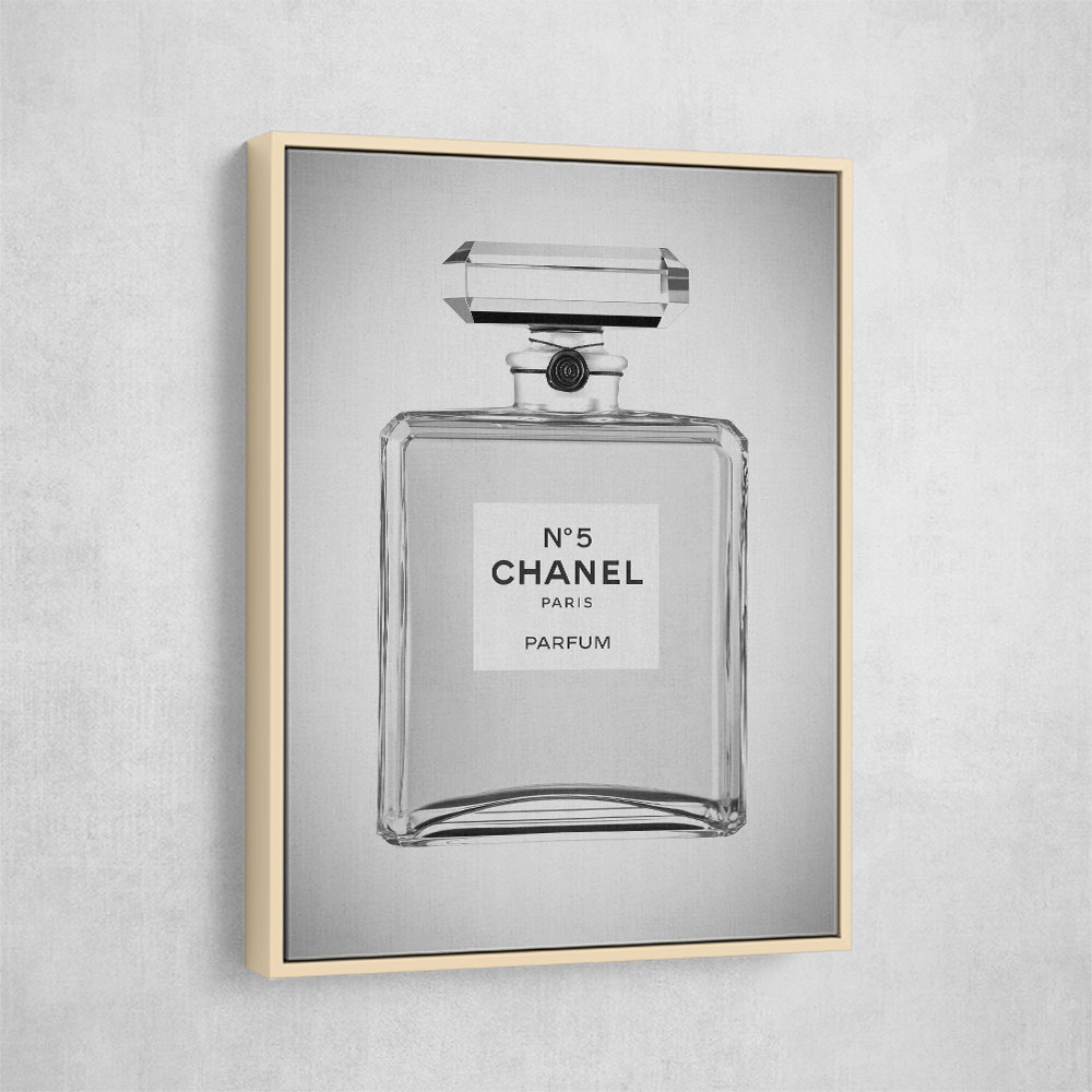 Chanel No 5 Perfume Bottle Black and White