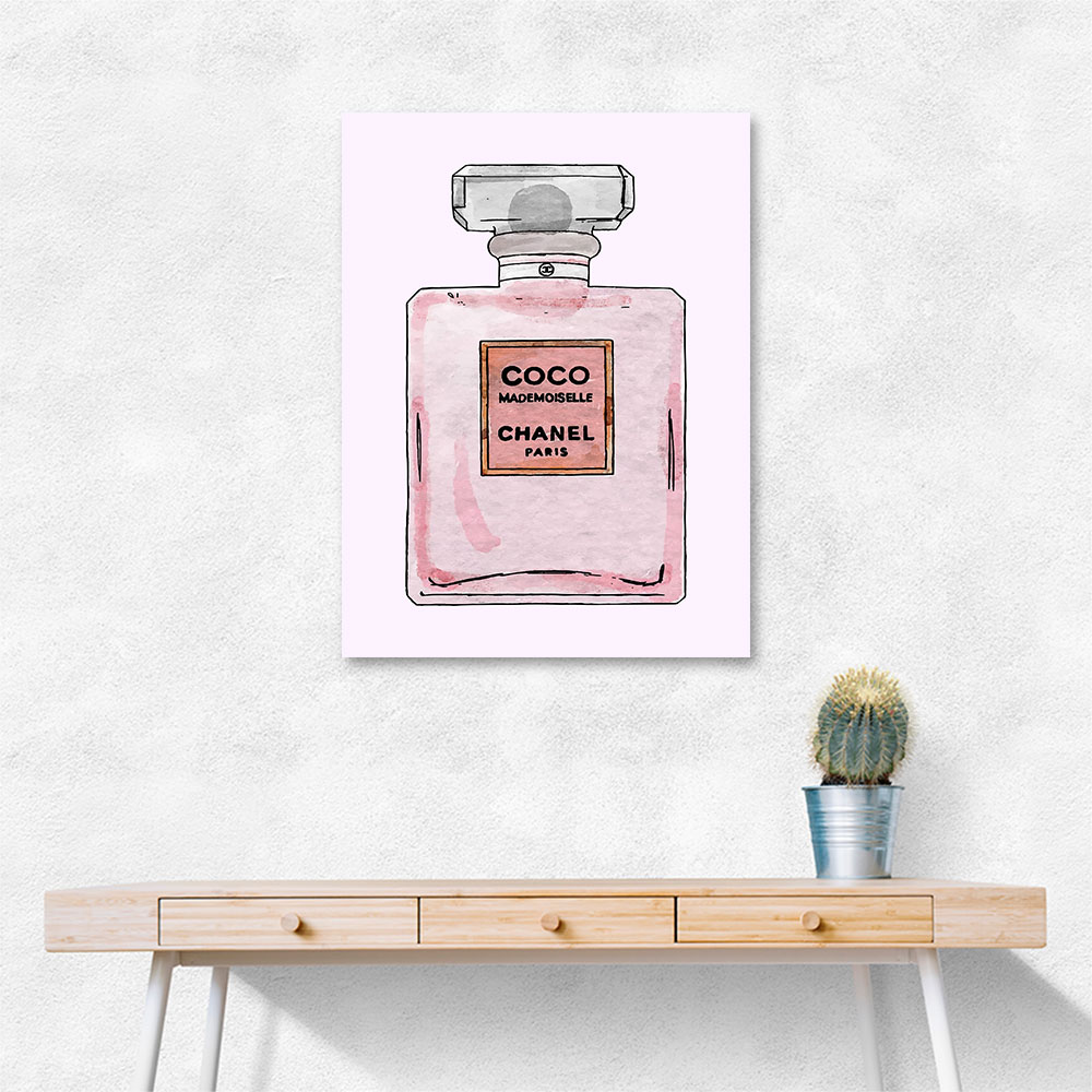 Chanel Coco Perfume Pink Wall Art