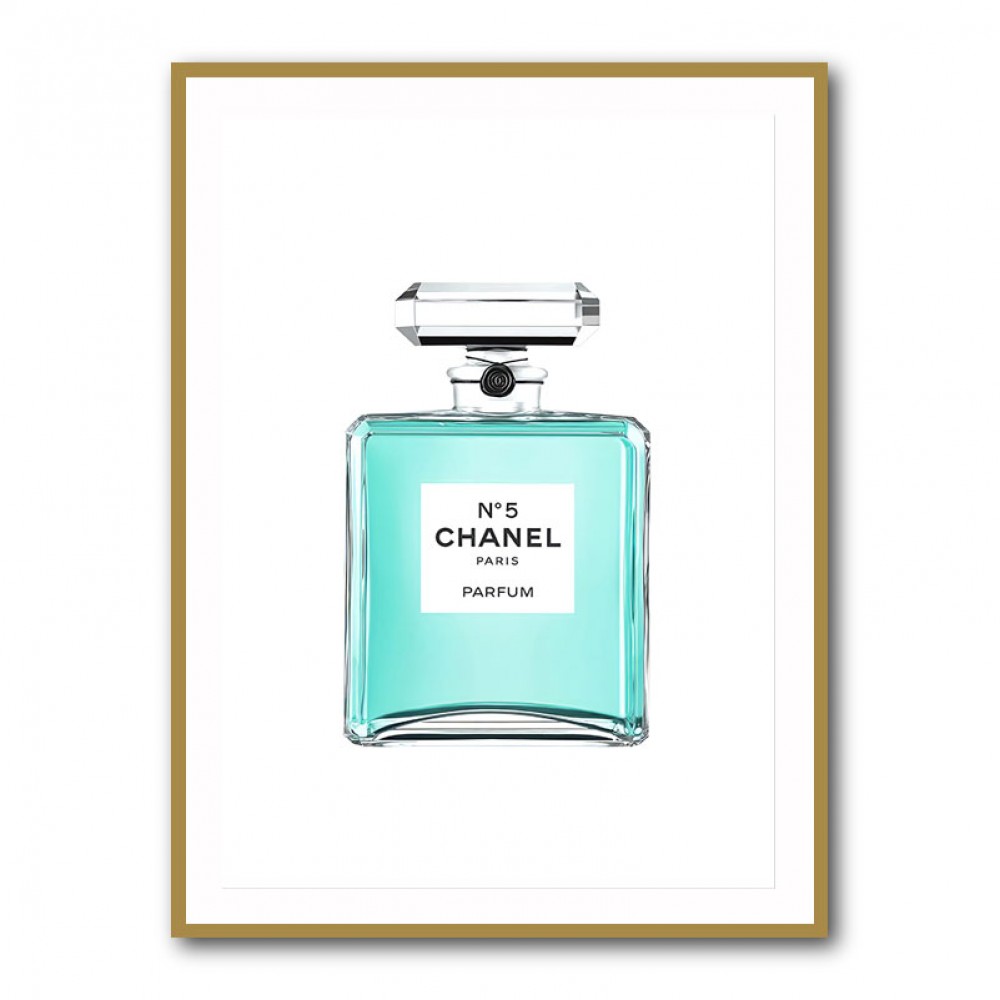  DesignQ Perfume Chanel Five I - Modern Framed Canvas Wall Art  Print : Everything Else