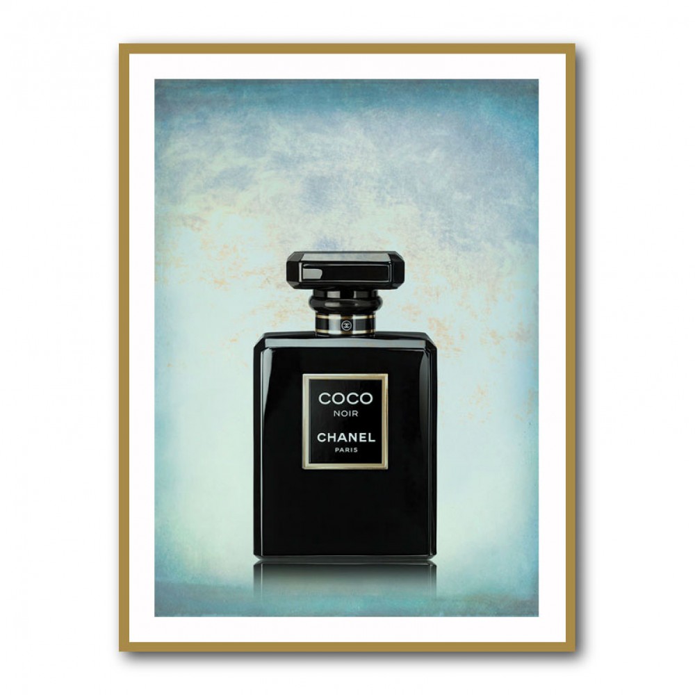 Coco Chanel Noir on Blue