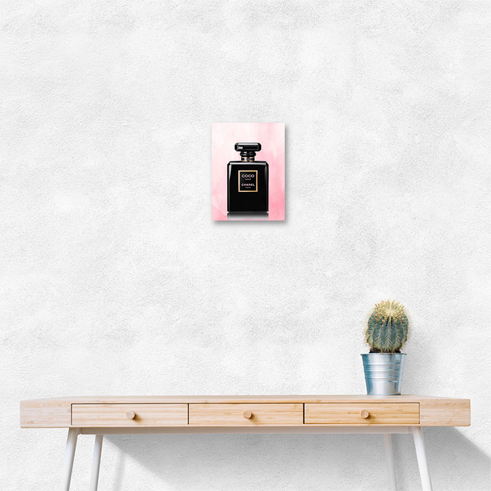 Chanel Coco Noir Perfume Bottle On Pink Chanel Coco Noir Perfume Bottle On Pink