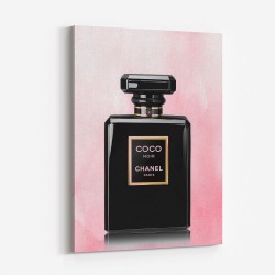 Chanel Coco Noir Perfume Bottle On Pink