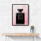 Chanel Coco Noir Perfume Bottle On Pink